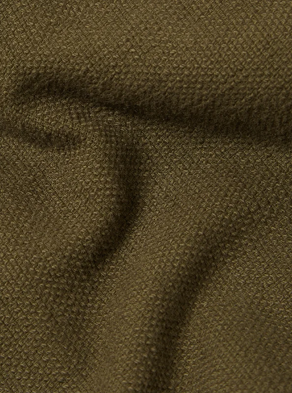 Universal Works Five Pocket Jacket in Olive Chevron Cotton