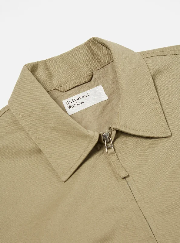 Universal Works Gower Jacket in Embroidered Stone Twill