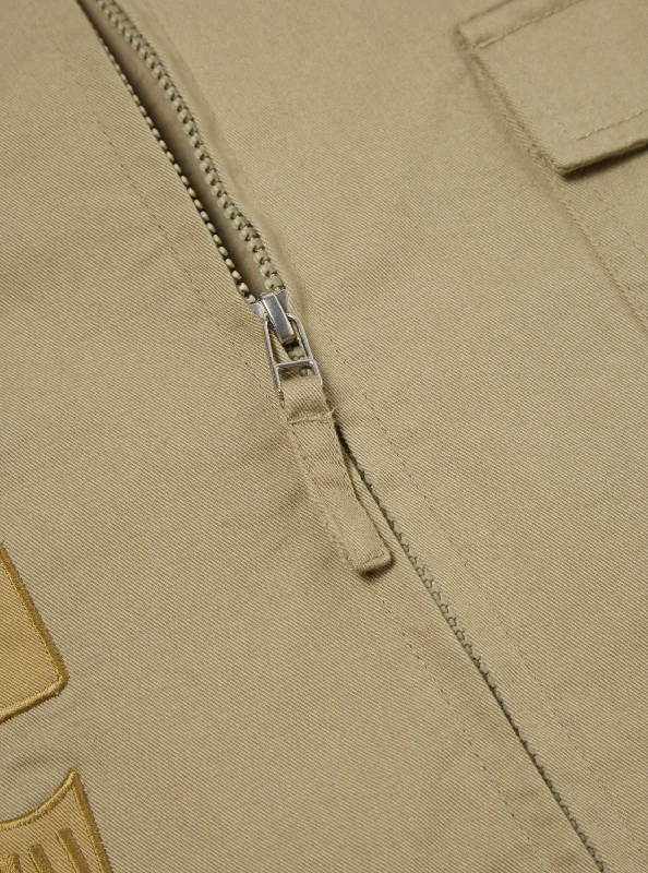 Universal Works Gower Jacket in Embroidered Stone Twill