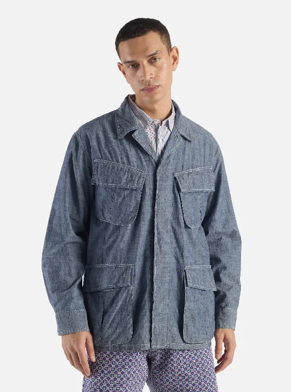 Universal Works Jungle Jacket in Indigo Chambray