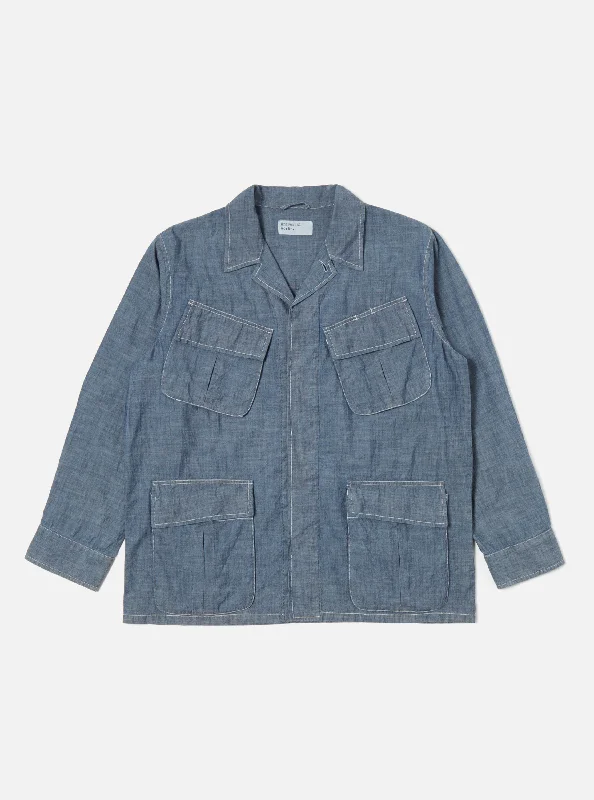 Universal Works Jungle Jacket in Indigo Chambray