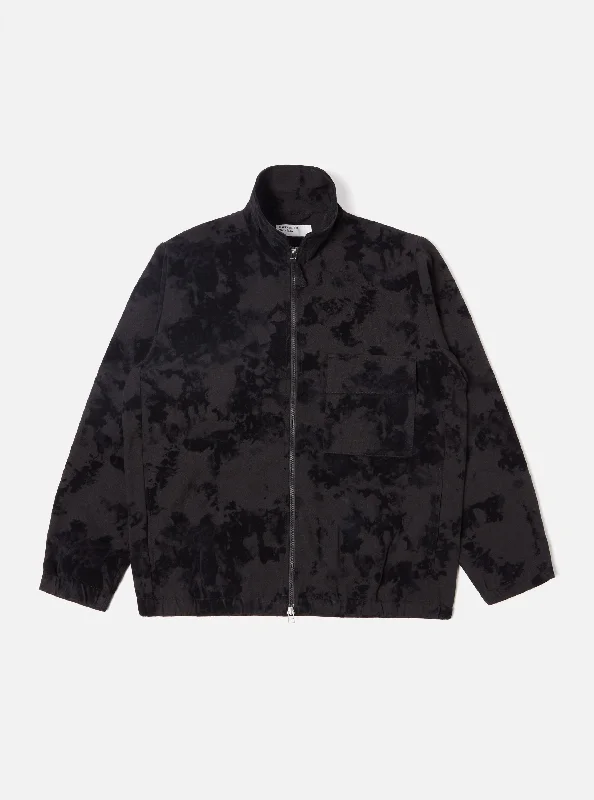 Universal Works K Track Top in Black Japanese Flock Camo