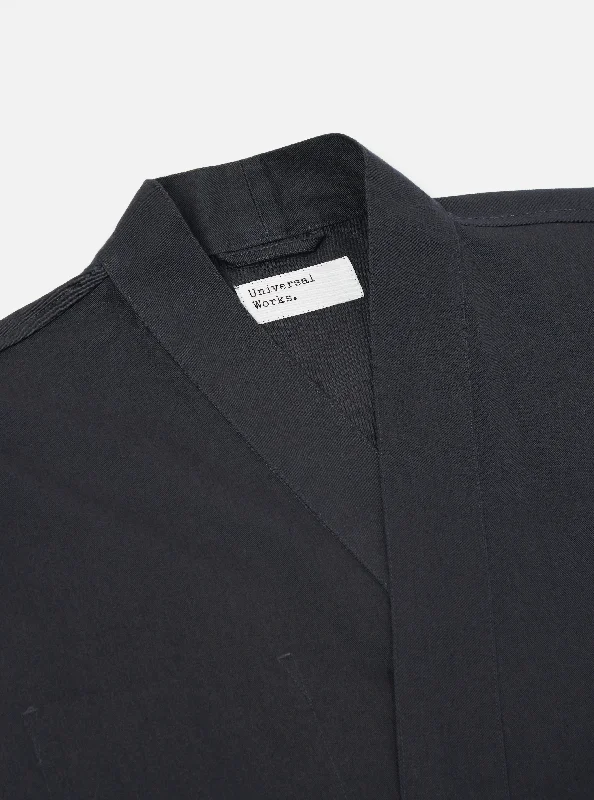 Universal Works Kyoto Work Jacket in Black Twill