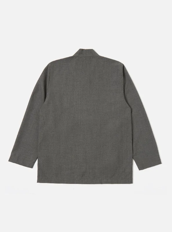 Universal Works Kyoto Work Jacket in Grey Marl Tropical Suiting