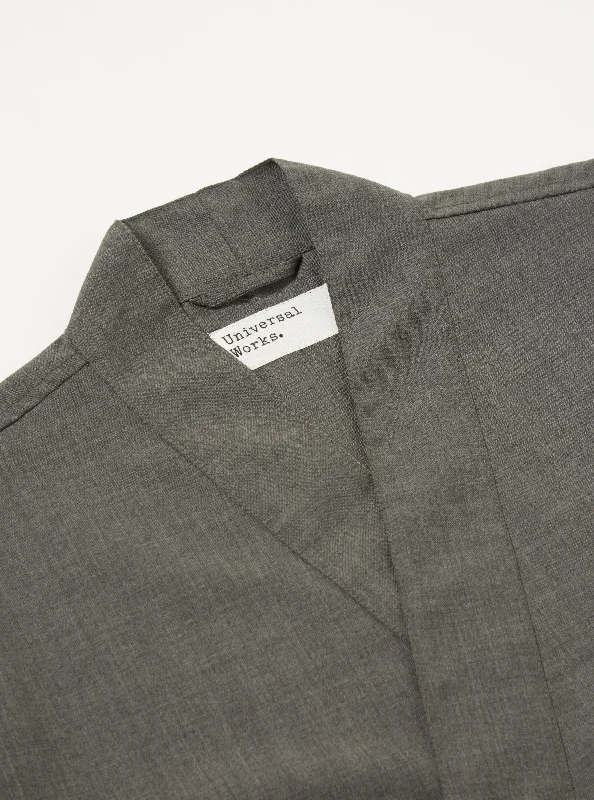 Universal Works Kyoto Work Jacket in Grey Marl Tropical Suiting