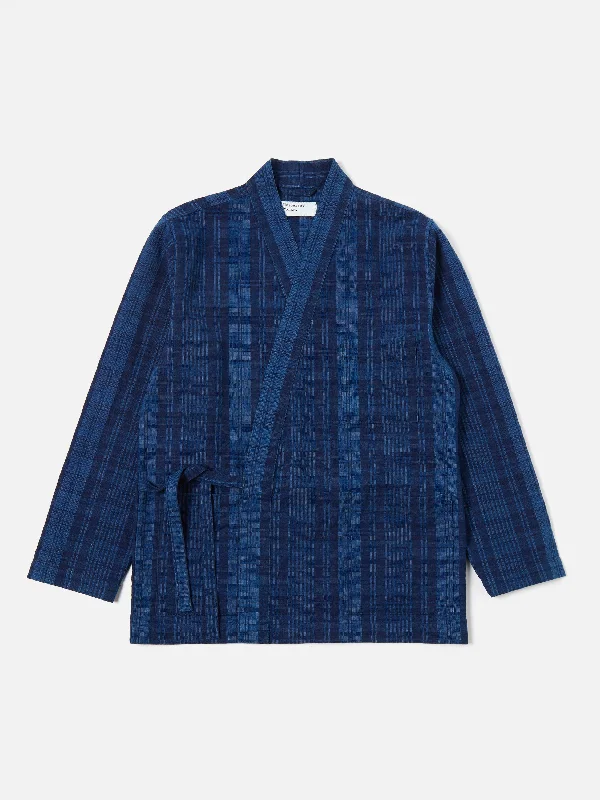 Universal Works Kyoto Work Jacket in Indigo Plaid