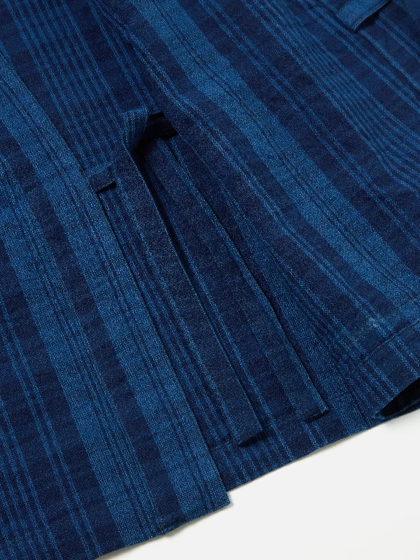 Universal Works Kyoto Work Jacket in Indigo Plaid