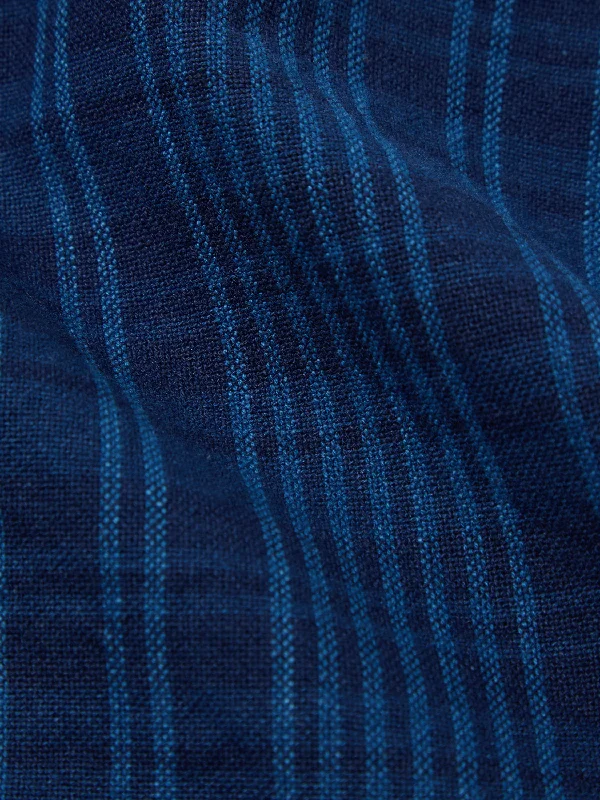 Universal Works Kyoto Work Jacket in Indigo Plaid