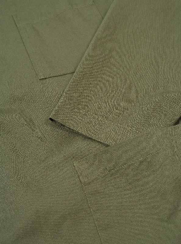 Universal Works Kyoto Work Jacket in Light Olive Twill