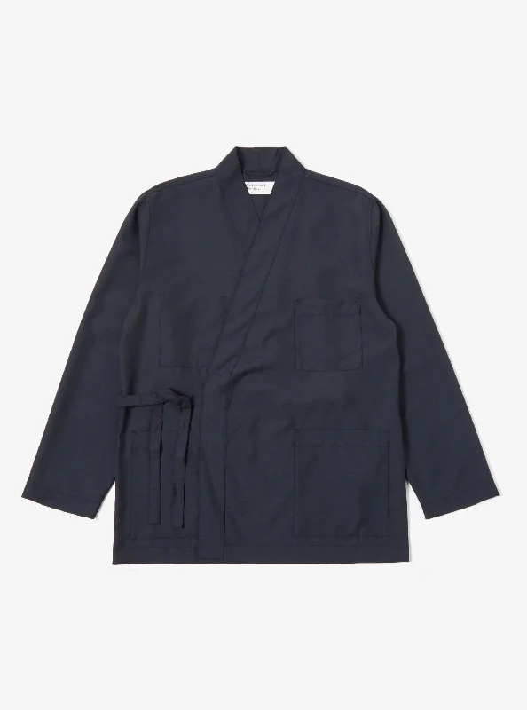 Universal Works Kyoto Work Jacket in Navy Tropical Suiting