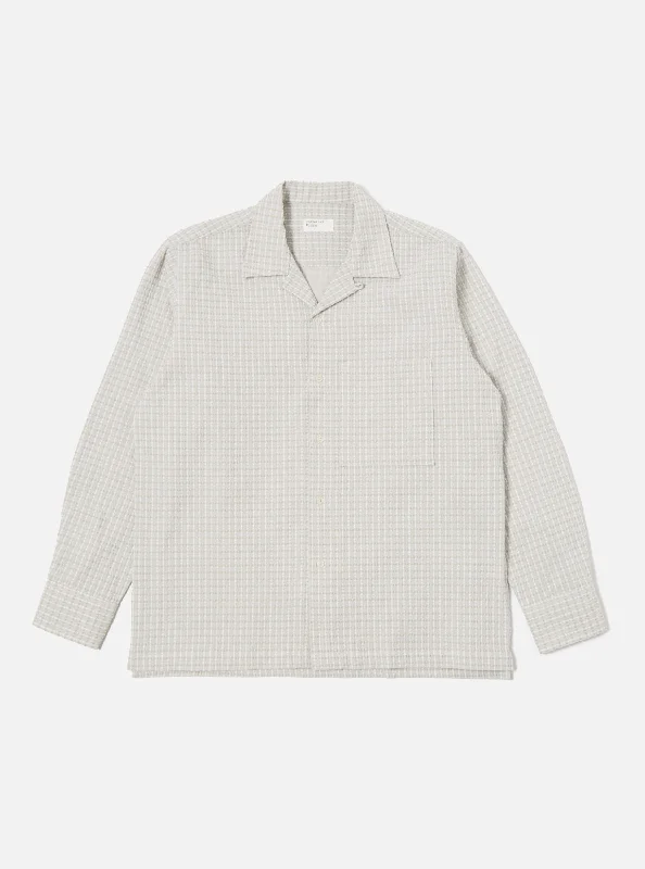 Universal Works L/S Camp Shirt II in Light Olive Delos Cotton