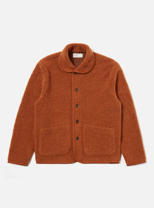 Universal Works Lancaster Jacket in Rust Alvar Fleece