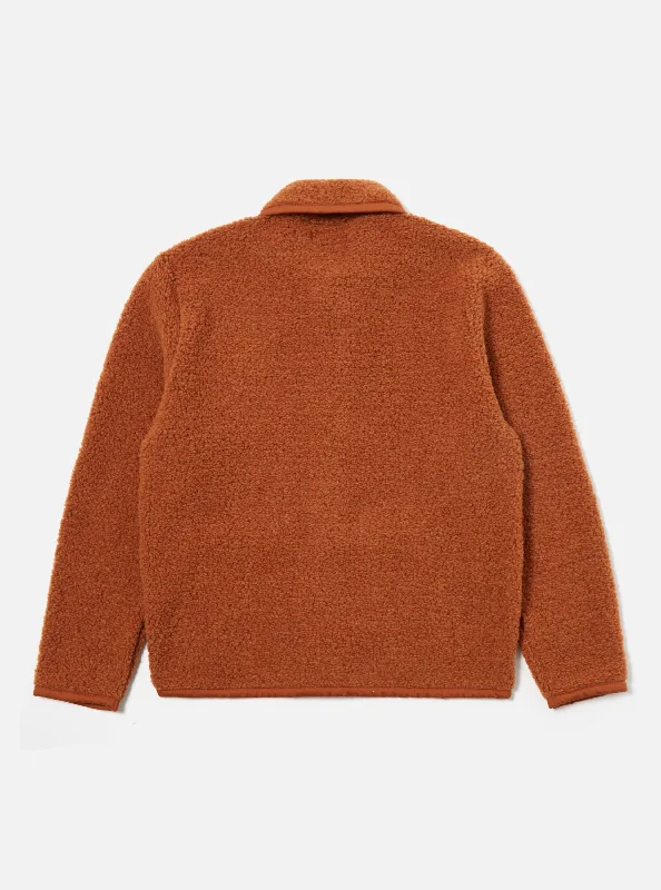 Universal Works Lancaster Jacket in Rust Alvar Fleece