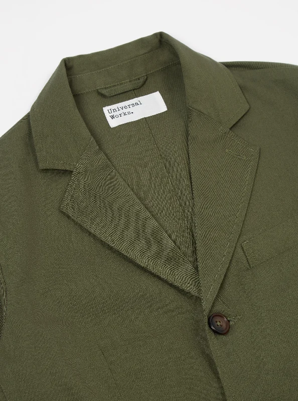 Universal Works London Jacket in Light Olive Twill