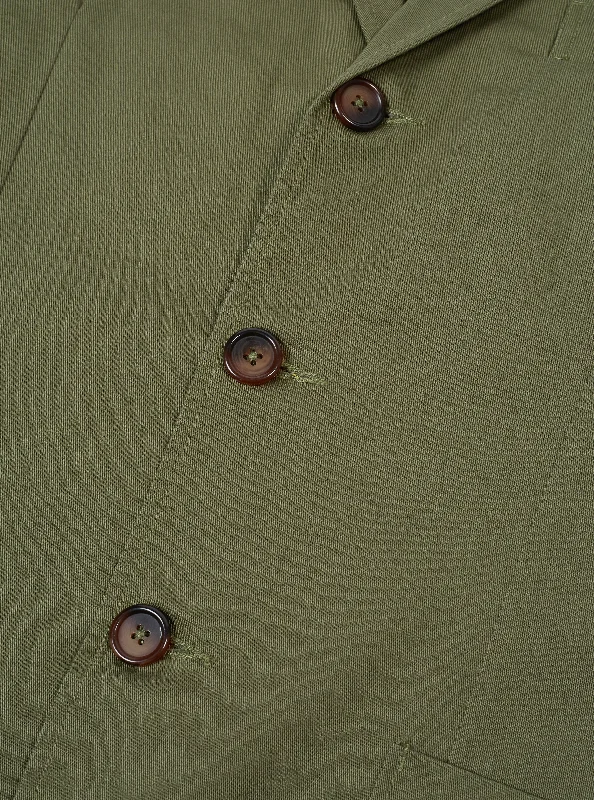 Universal Works London Jacket in Light Olive Twill