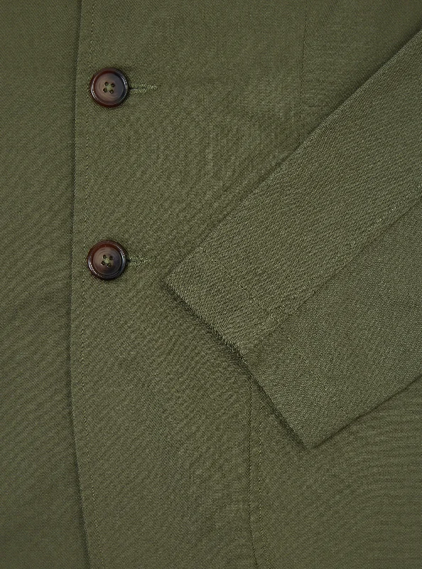 Universal Works London Jacket in Light Olive Twill