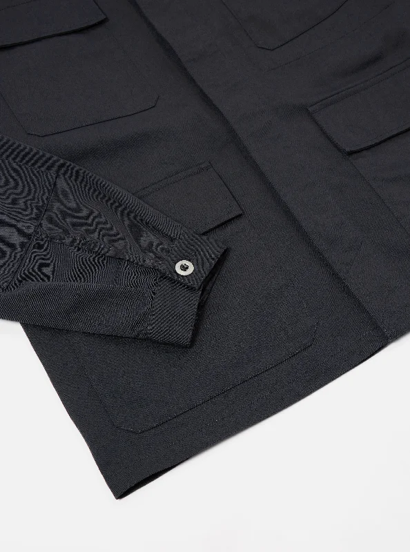 Universal Works MW Fatigue Jacket in Black Twill