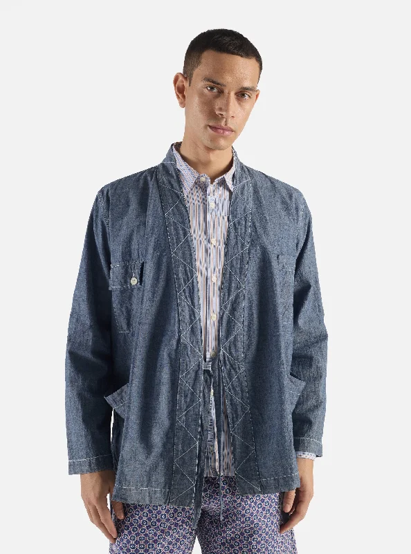 Universal Works Osaka Work Jacket in Indigo Chambray