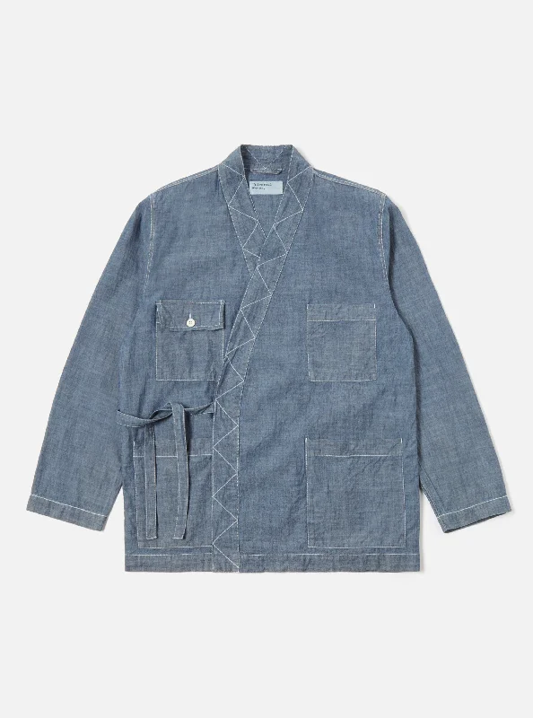 Universal Works Osaka Work Jacket in Indigo Chambray