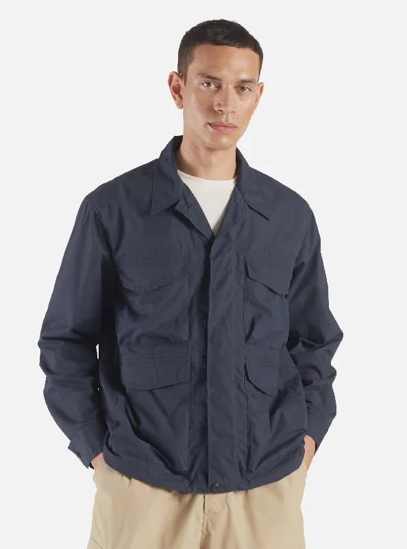 Universal Works Parachute Field Jacket in Navy Recycled Poly Tech