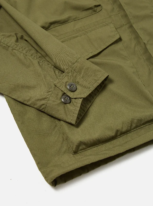 Universal Works Parachute Field Jacket in Olive Recycled Poly Tech