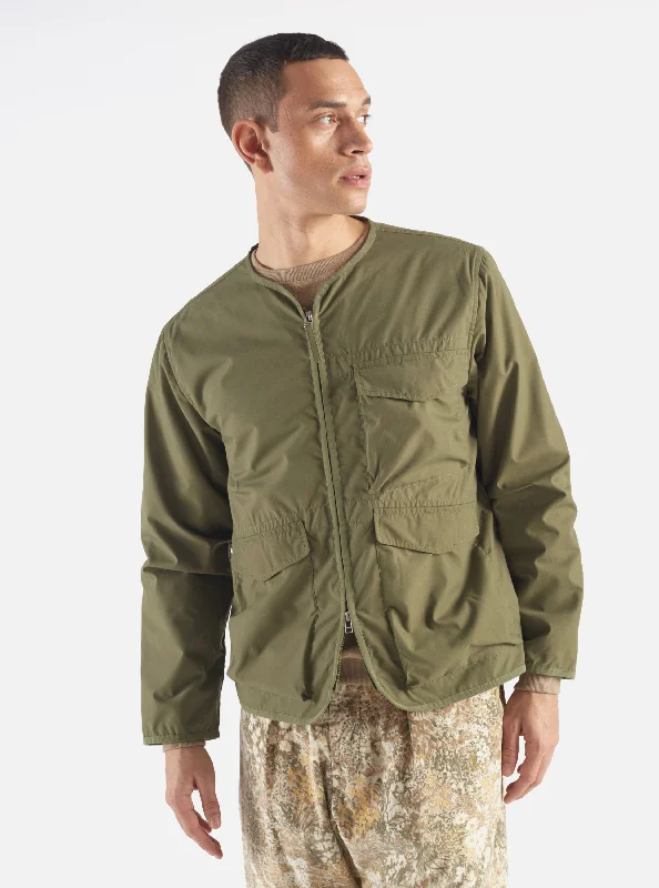 Universal Works Parachute Liner Jacket in Olive Recycled Poly Tech