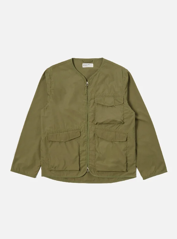 Universal Works Parachute Liner Jacket in Olive Recycled Poly Tech