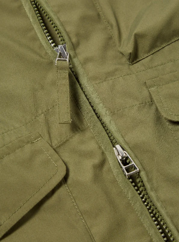 Universal Works Parachute Liner Jacket in Olive Recycled Poly Tech