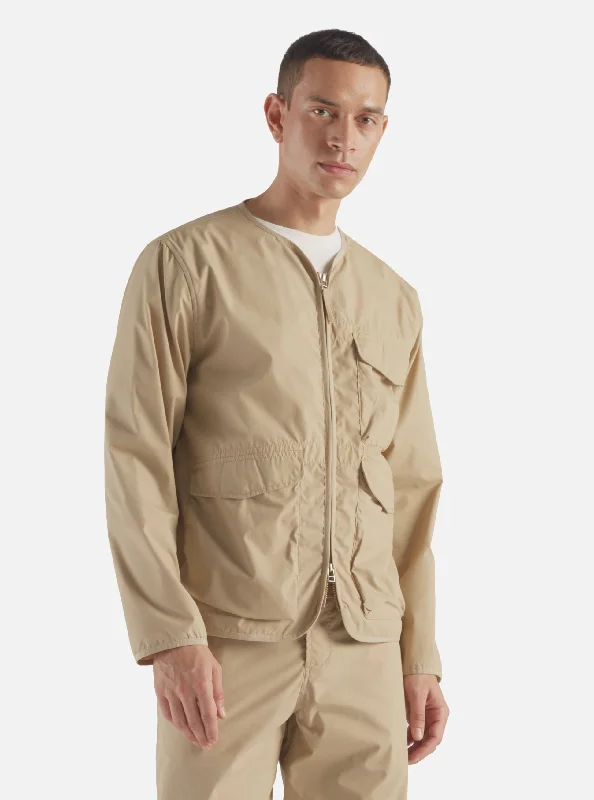 Universal Works Parachute Liner Jacket in Sand Recycled Poly Tech