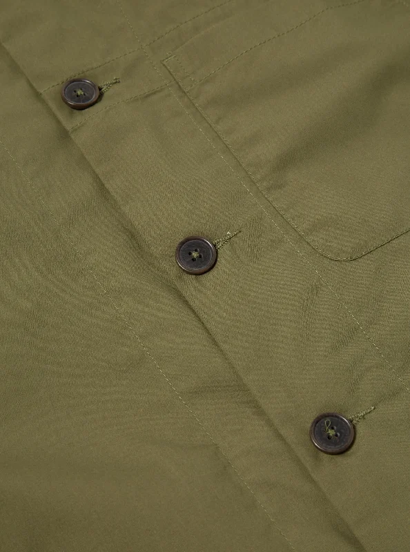 Universal Works Tech Overshirt in Olive Recycled Poly Tech