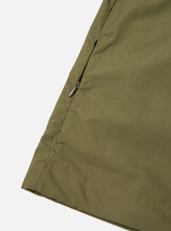 Universal Works Tech Overshirt in Olive Recycled Poly Tech