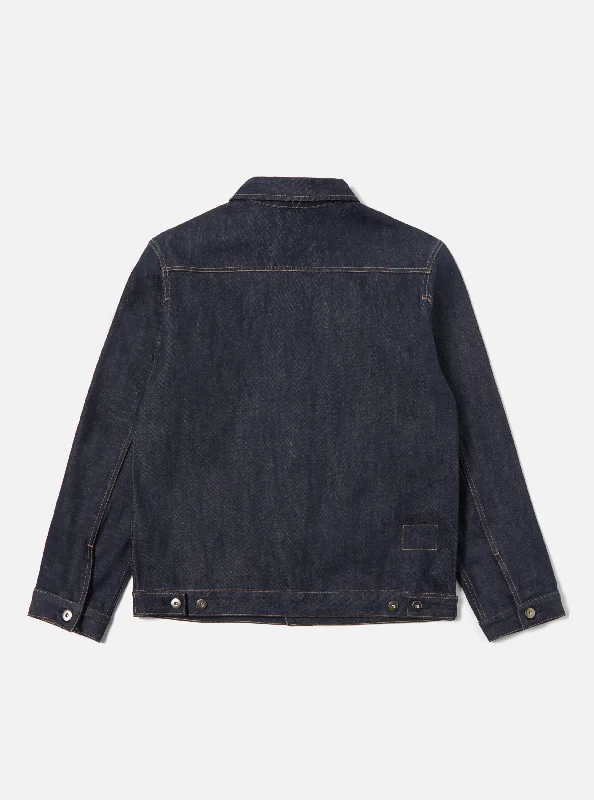 Universal Works Trucker Jacket in Indigo 13oz Selvedge Denim