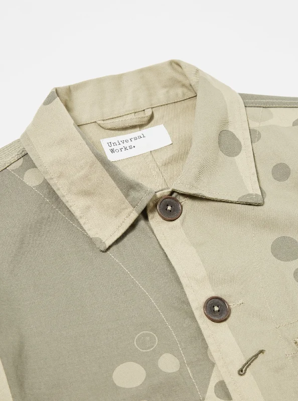 Universal Works Utility Jacket in Stone UW. Camo Twill