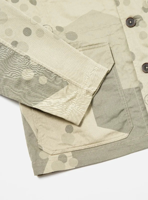 Universal Works Utility Jacket in Stone UW. Camo Twill