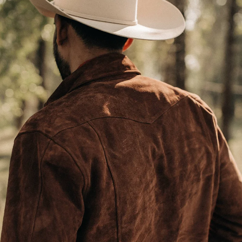 The Western Shirt in Espresso Suede