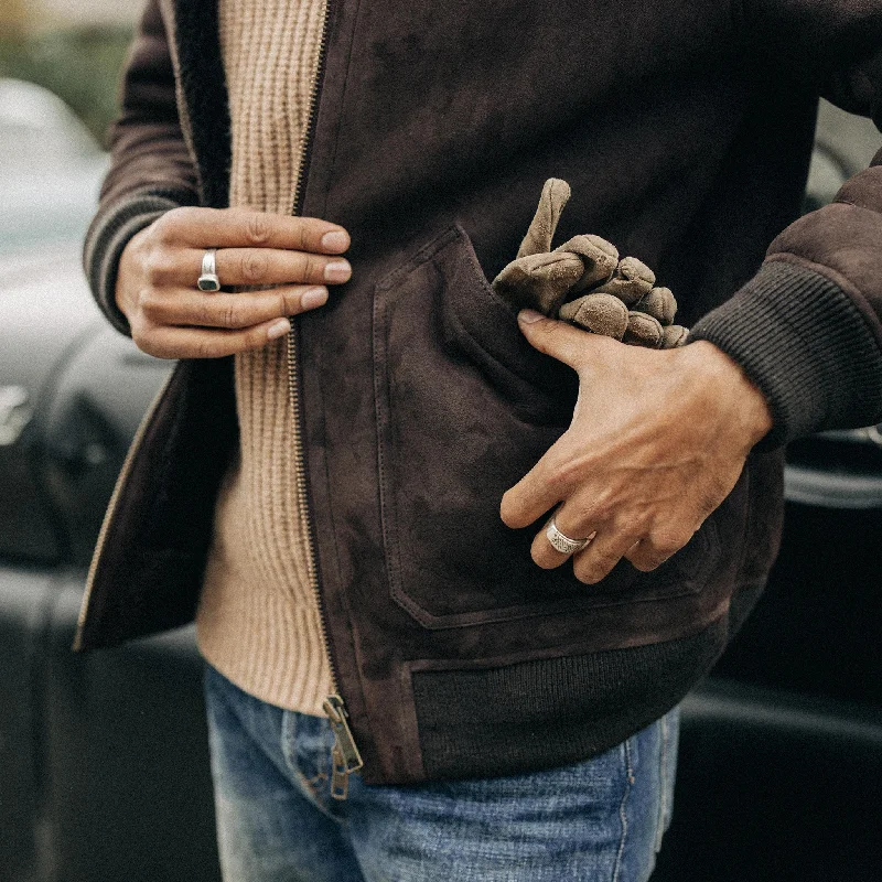 The Wright Jacket in Espresso Shearling