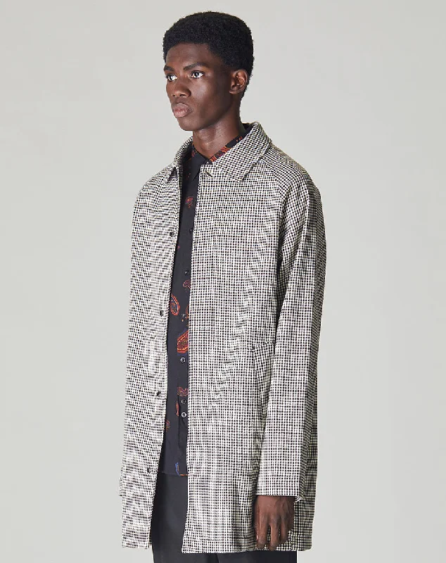 AME MENS HOUNDSTOOTH MAC | BEIGE