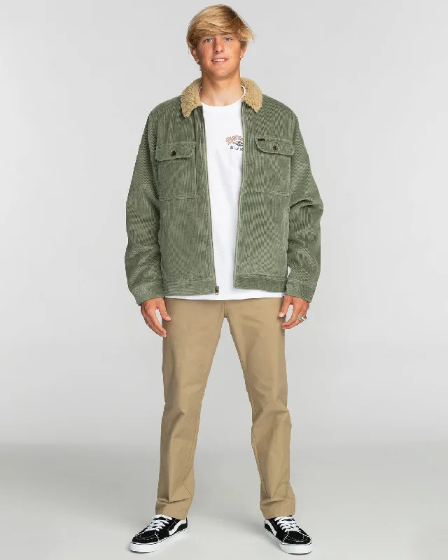 Barlow Cord Sherpa Lined Jacket - Sage