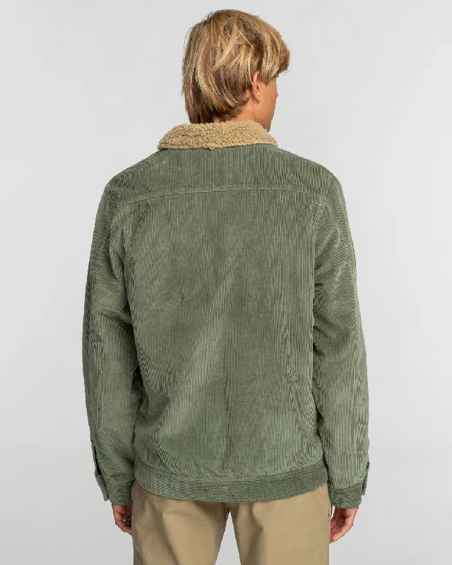 Barlow Cord Sherpa Lined Jacket - Sage