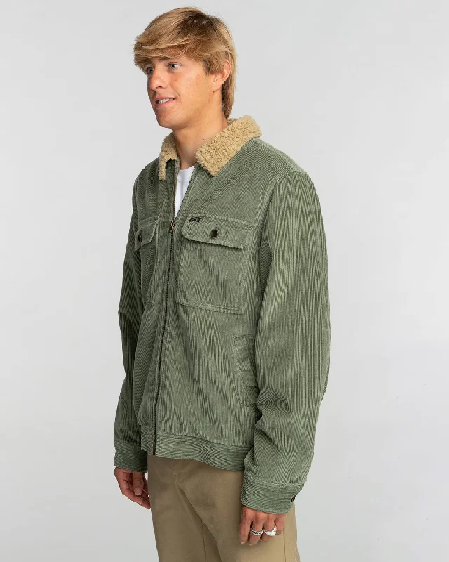 Barlow Cord Sherpa Lined Jacket - Sage