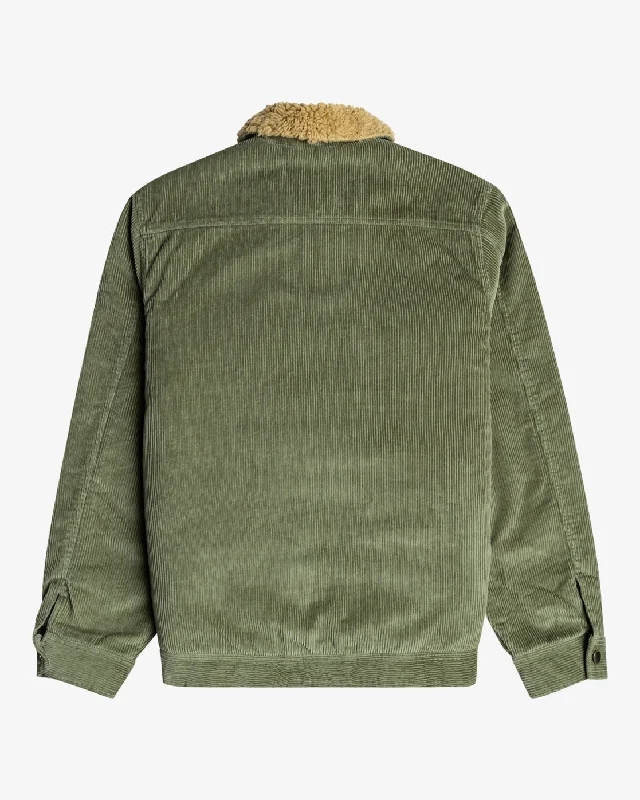 Barlow Cord Sherpa Lined Jacket - Sage