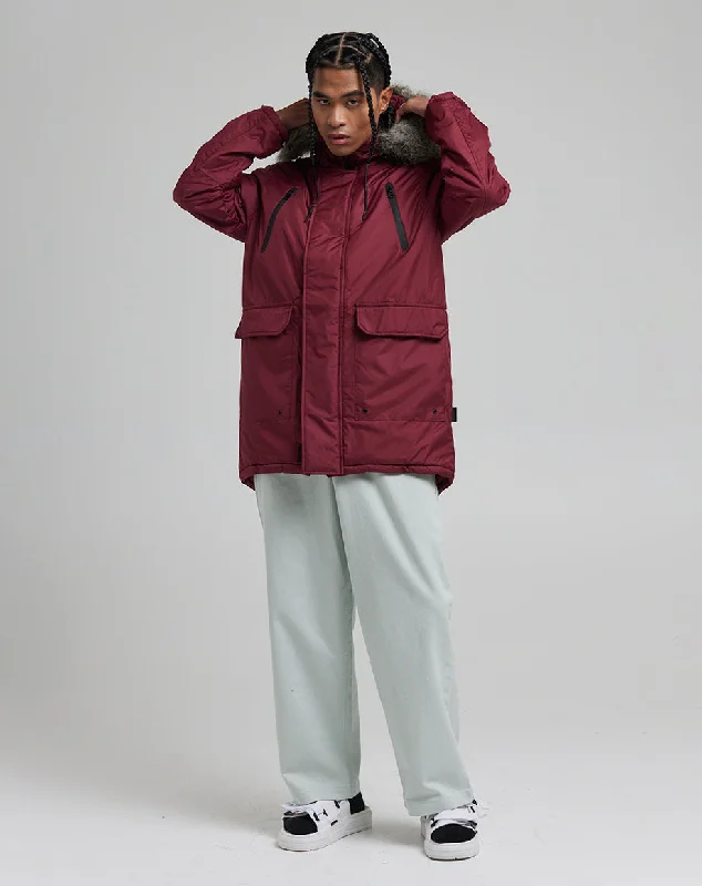 HECTO MEN'S ARTIC PARKA JACKET | BURGUNDY