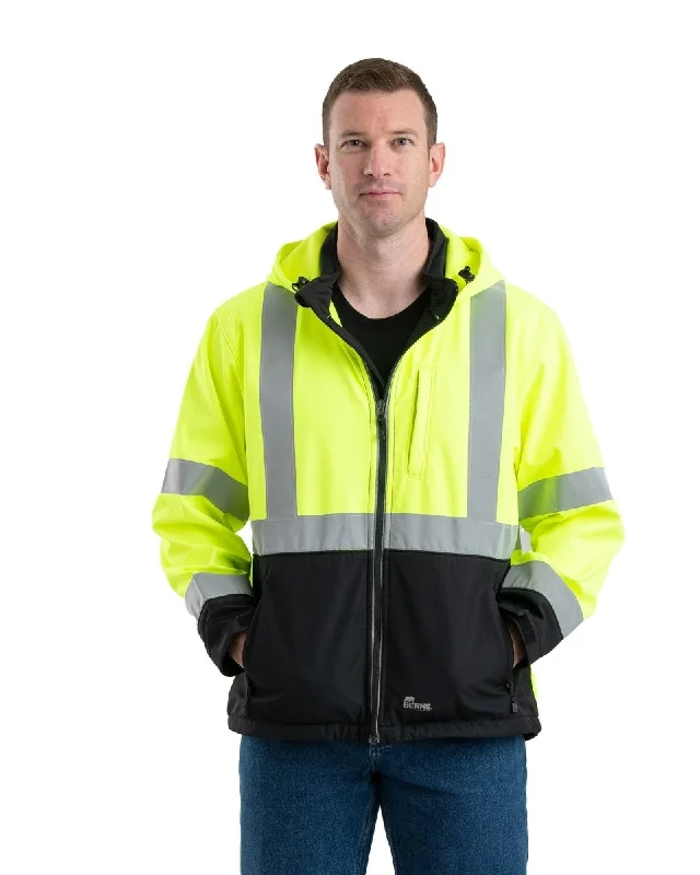 Hi Vis Class 3 Hooded Softshell Jacket