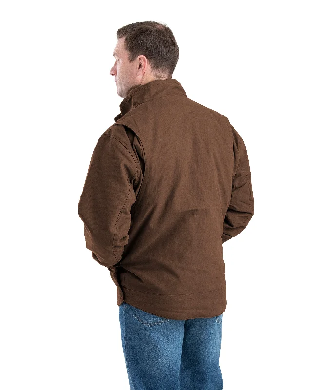 Men's Washed Duck Flannel-Lined Work Jacket