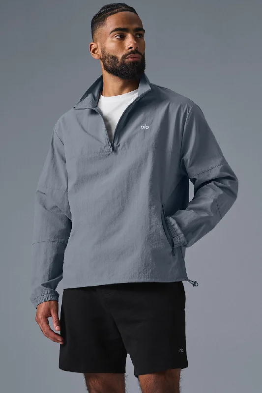 Lightweight Takeaway Track Pullover - Steel Grey