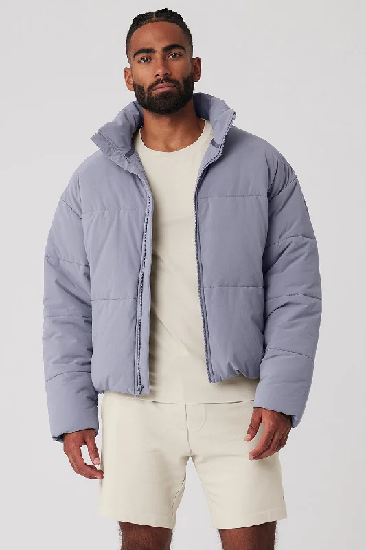 Stretch Woven Street Puffer - Fog