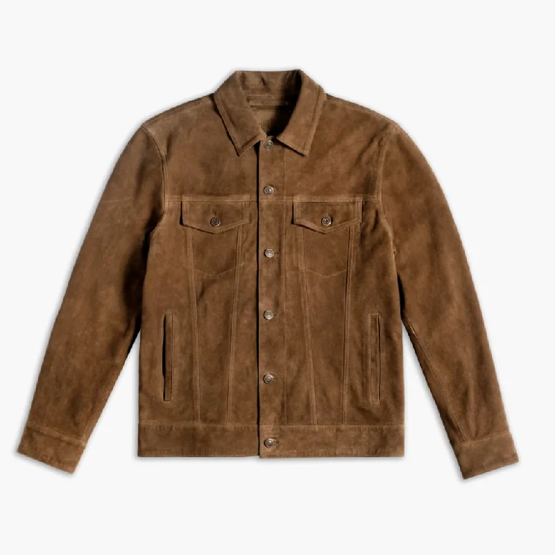 Suede Trucker Jacket | Dusty