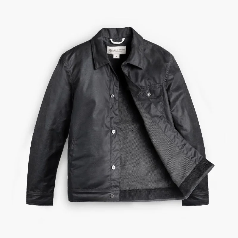 Waxed Canvas Field Jacket | Charcoal