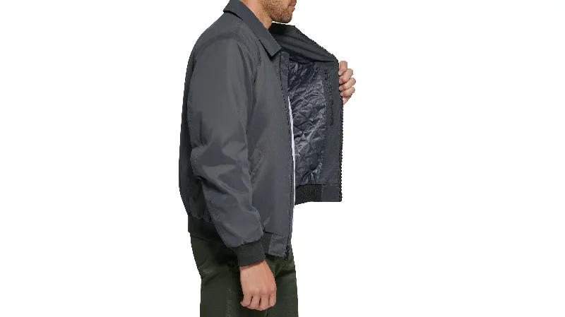 Microtwill Relaxed Laydown Collar Bomber