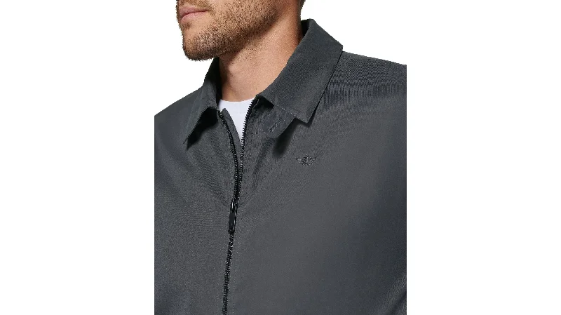 Microtwill Relaxed Laydown Collar Bomber